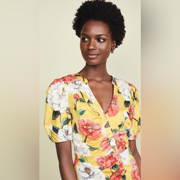Parker Minna Lemon Wildflower print cotton dress. - Picture 9 of 15
